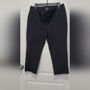 Dana Buchman Womens Classic Black Dress Pants Capri Length